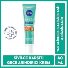 Defne Store Derma Skin Clear Night Exfoliator Gece Arındırıcı Krem 40 ml + Derma Skin Clear Sivilce Karşıtı Tonik 200 ml X2