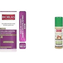 Defne Store Saç Dökülmesine Karşı Collagen ve Keratin Içeren Hacim Şampuanı (360 Ml) & Bioblas Botanic Oils Argan Sıvı Saç Kremi 200 ml