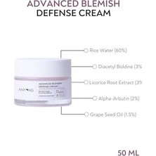 Defne Store Anyong Geliştirilmiş Leke Karşıtı, Aydınlatıcı, Nemlendirici Krem 50 ml (%60 Pirinç Suyu &%2 Alfa Arbutin)