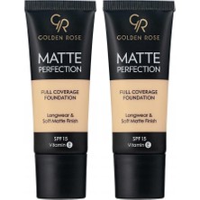 Defne Store Perfection Foundation - Natural 01 - Yoğun Kapatıcı Mat Fondöten (2 Paketi)