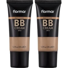 Defne Store Yağlı & Karma Ciltlere Özel Parlama Önlemeye Yardımcı SPF25 Mat Bitişli Bb Krem 003 Lıght (2 Paketi)