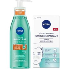 Defne Store Leke Karşıtı Gündüz Bakım Kremi 40ML, SPF50 + Siyah Nokta Temizleyici Burun T-Bant 4 Adet
