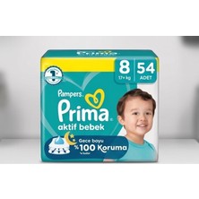 Prima Bebek Bezi 8 Beden 17+ kg Xxx Large 54 Adet Süper Ekonomik Pk