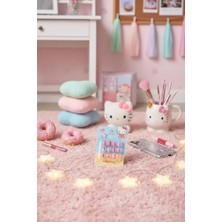 Miniso Sanrio Lisanslı Hello Kitty Jöle Yapışkanlı Takma Tırnak Seti Kırmızı – Şeritli Enerjik Tasarım