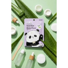 Miniso Lisanslı Sevimli Panda Serisi Yüz Maskesi – Ferahlatıcı Aloe Vera Özlü 17 cm