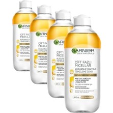 Defne Store Skin Naturals Çift Fazlı Micellar Kusursuz Makyaj Temizleme Suyu (400 Ml) (4 Paketi)
