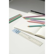 Miniso Lisanslı Basic Serisi Şeffaf Cetvel 15 cm – Pratik Okul Ofis Kırtasiye Ürünü