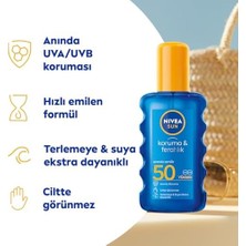 Defne Store Sun SPF50 Yüksek Koruyucu Güneş Spreyi 200ML, Ferahlık, Terlemeye ve Suya Dayanıklı, Uva Koruması (2 Paketi)