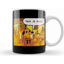 Dekado This Is Fine Updated Kupa Bardak Porselen