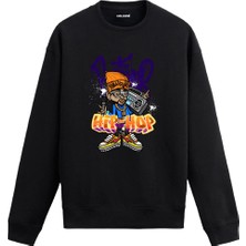 Colermi Hip-Hop Karakterli Graffiti Sweatshirt