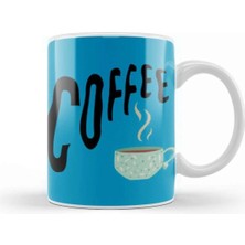 Dekado Funny Coffee Drinks Art Lover Gift Quote Vintage Retro Rainbow Style Kupa Bardak Porselen