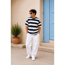 Alexander Gardi Çizgili Oversize T-Shirt