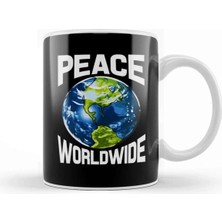 Dekado Peace Worldwide Mother Earth Pacifist Hipster Kupa Bardak Porselen