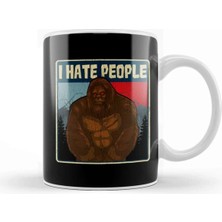 Dekado Bigfootı Hate People Funny Camping Pun Nature Kupa Bardak Porselen