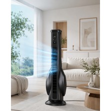 Mo Dou Vantilatör Turbo Akıllı Fan Sessiz Kule Tipi Vantilatör 90° Salınım Uzaktan Kumandalı Dokunmatik Ekranlı AUHMACFN09