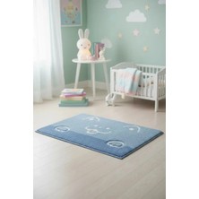 Miniso Lisanslı Hayvan Serisi Tüylü Yer Paspası – Mavi 40X60 cm Banyo Oda Kaymaz Taban Halı