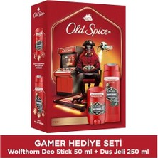 Defne Store Old Spice Gamer Hediye Seti: Wolfthorn Deodorant Stick 50 ml + Duş Jeli 250ML (3 Paketi)