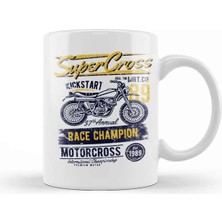 Dekado Super Cross Race Champion Kupa Bardak Porselen