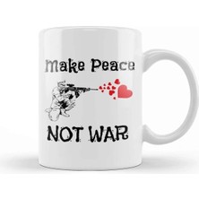 Dekado Cute Make Peace Not War Soldier Shooting Hearts Kupa Bardak Porselen