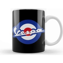Dekado Vespa Mod Logo Kupa Bardak Porselen
