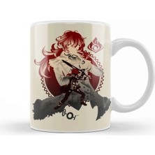 Dekado Genshin Impact Colorful Pyro Diluc Kupa Bardak Porselen