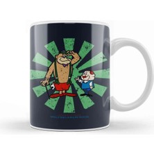 Dekado Magilla Gorilla And Mr Peebles Retro Japanese Kupa Bardak Porselen