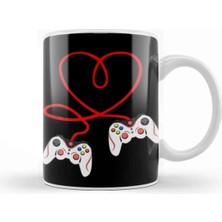 Dekado Heart Game Controllers Video Gamers Gaming Valentines Day Kupa Bardak Porselen