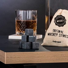 Defne Store Viski Taşı | 12 Parça Viski Soğutucu (Siyah)
