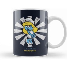 Dekado Smurfette Retro Japanese Smurfs Kupa Bardak Porselen