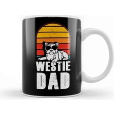 Dekado Retro Westie Dad West Highland Terrier Father Dogs Owner Kupa Bardak Porselen