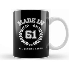 Dekado 1961 Made In 61 All Genuine Parts Kupa Bardak Porselen