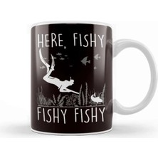 Dekado Funny Spearfishing Freedive Fishing Hunting Spearfisher Fish Kupa Bardak Porselen