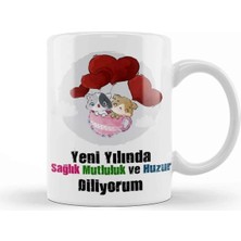 Dekado Yılbaşı Yeni Yıl Konseptli Mutlu Yıllar Hediye 08 Kupa Bardak Porselen