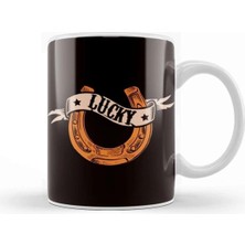 Dekado Lucky Horseshoe Horse Fans Equestrian Sport Horses Riding Kupa Bardak Porselen