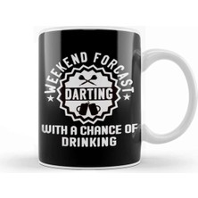 Dekado Weekend Forecast Darting Beer Drinking Dartist Darts Player Kupa Bardak Porselen