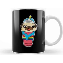 Dekado Cute & Funny Pug Puppy Dog In Smoothie Drink Kupa Bardak Porselen