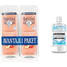 Defne Store Peach Shower Gel 400ML (2'li Set) + Listerine Advanced 250ML