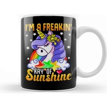 Dekado Sarcastic I M A Freakin Ray Of Sunshine Unicorn Kupa Bardak Porselen