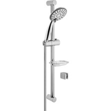 Defne Store Slim A45678STA 3f Sürgülü El Duşu Takımı, Krom