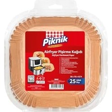 Defne Store Piknik Airfryer Pişirme Kağidi Kare 25LI