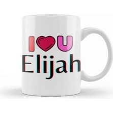 Dekado Elijah Name Custom Design Gift Baby Gift For Him Kupa Bardak Porselen