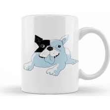 Dekado French Bulldog Blue Kupa Bardak Porselen