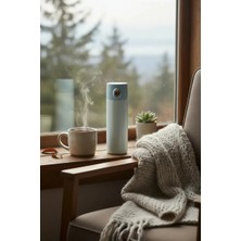 Miniso Lisanslı Flip Top Kapaklı Yalıtımlı Şişe 304 Çelik Sızdırmaz Termos 200 ml Mavi