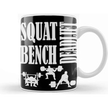 Dekado Squat Bench Deadlift Powerlifting Bodybuilding Kupa Bardak Porselen