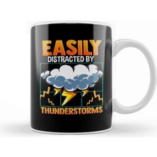 Dekado Easily Distracted By Thunderstorms Storm Chaser Kupa Bardak Porselen