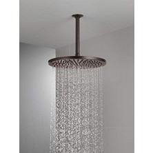 Defne Store 52158-RB25 Tek Ayarlı Metal Yağmur Kanalı Duş Başlığı, Venedik Bronzu