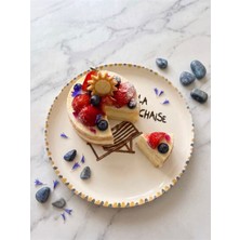 Maia Porcelain Maia Porselen 6'lı 19 cm Şef Yaz Güneşi Baskılı Pasta Tabağı Seti