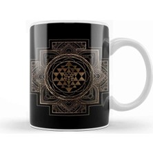 Dekado Sri Yantra Sri Chakra Lotus Framed Kupa Bardak Porselen
