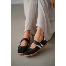 Selin Shoes Roven Cırt Cırtlı Kadın Spor Ayakkabı- Siyah/beyaz