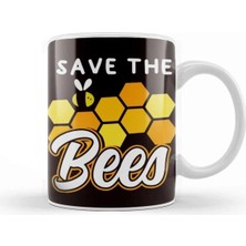 Dekado Save The Bees Honey Bee Animal Nature Welfare Honeycomb Kupa Bardak Porselen